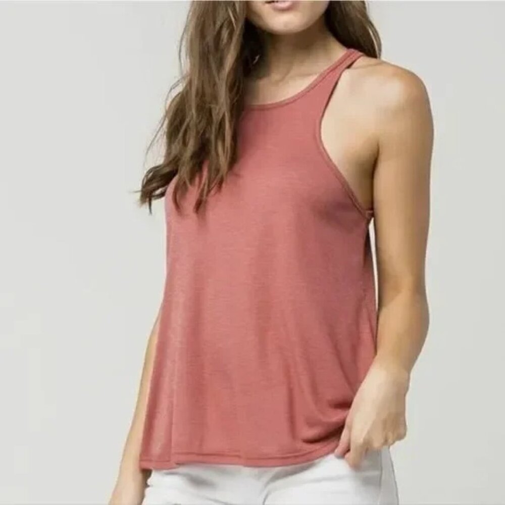 Free People Long Beach Racerback Ribbed Swing Tank Top Size Small